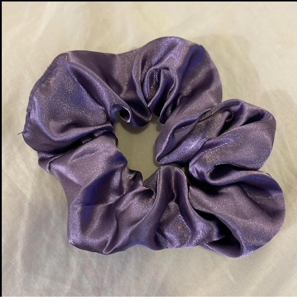 Y2K Purple Satin Hair Scrunchie